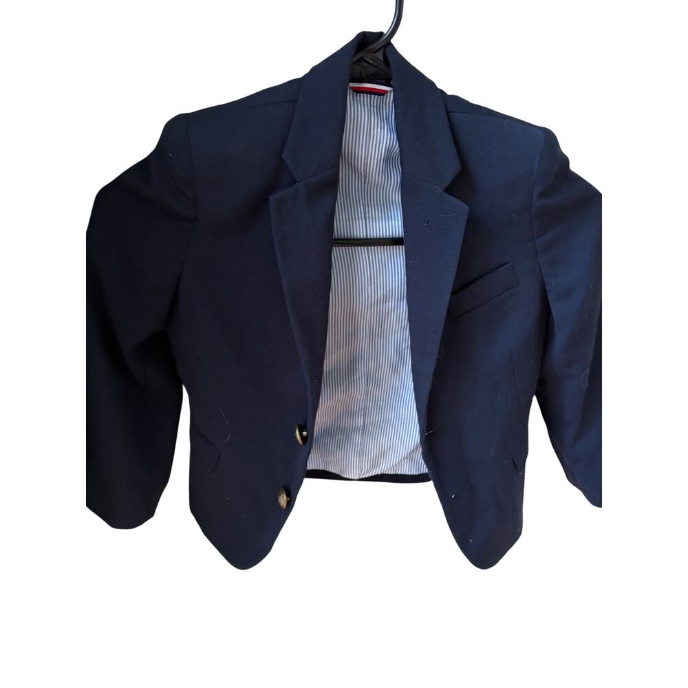 Tommy Hilfiger Boys Navy Blazer Gold Buttons Lined Size 4